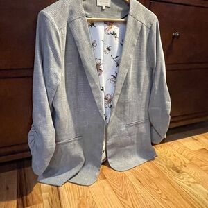 Skies Are Blue Gray Blazer